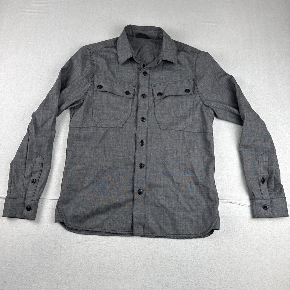 Triple Aught Design TAD Highland Mens Gray Worsted Merino Wool Shirt S Hiking